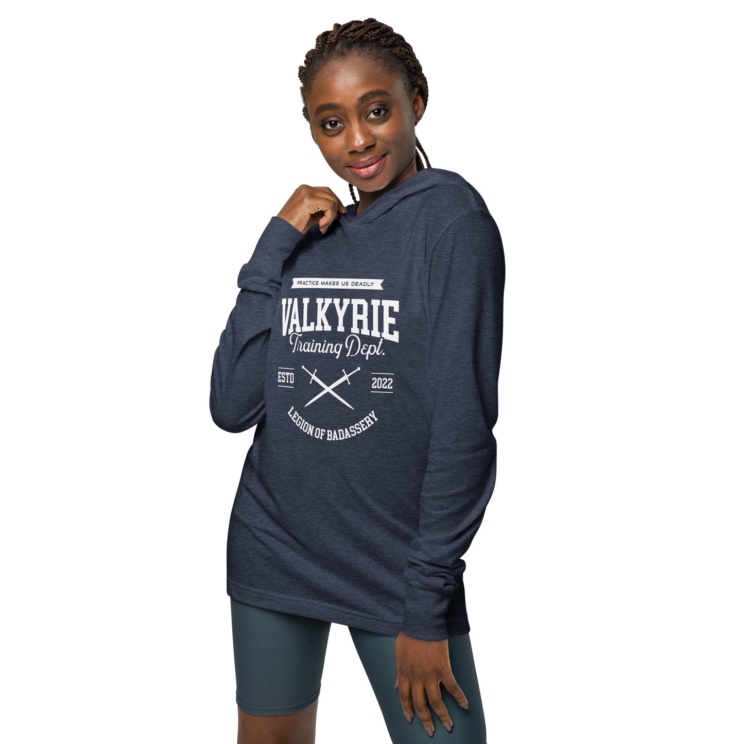 Valkyrie Training Warm-Up Unisex Hooded Long Sleeve Shirt